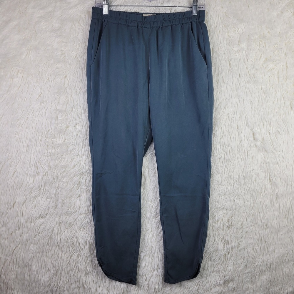 Marine Layer Allison Pant Teal Green Modal Blend Tapered Tulip Hem Small